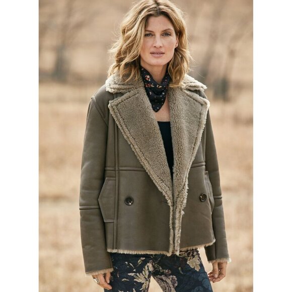 Peruvian Connection Dillon Shearling Jacket Womens Size S Lamb Leather $3000 - Picture 1 of 11